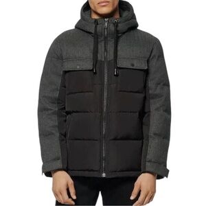 Marc New York Hopkins Down Hooded Trucker Jacket Size M